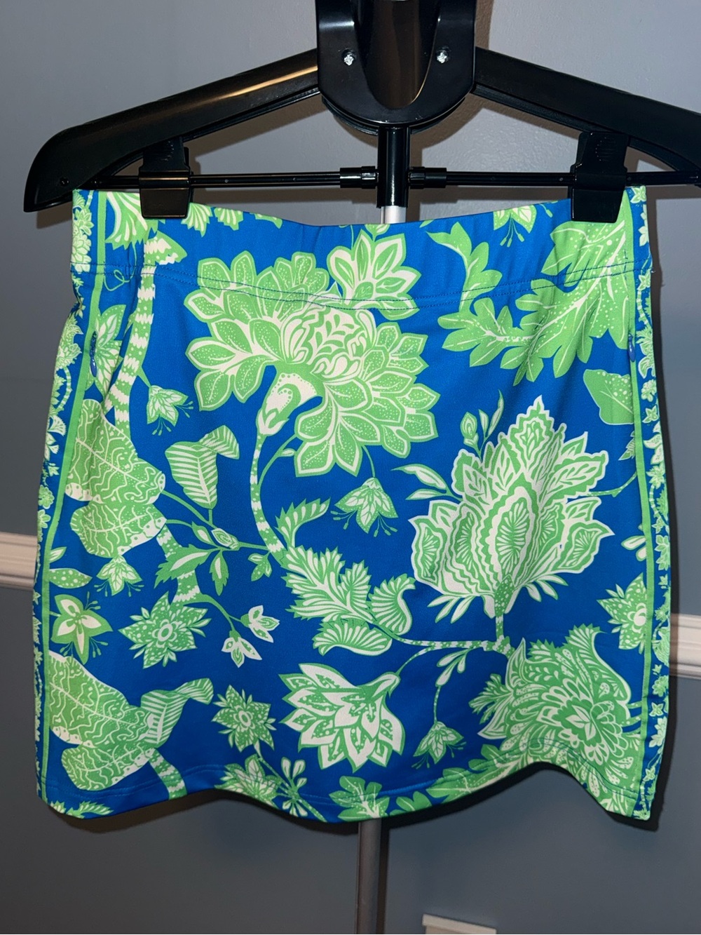 Gretchen Scott Blue Green Print Skort Size Small 💚💙